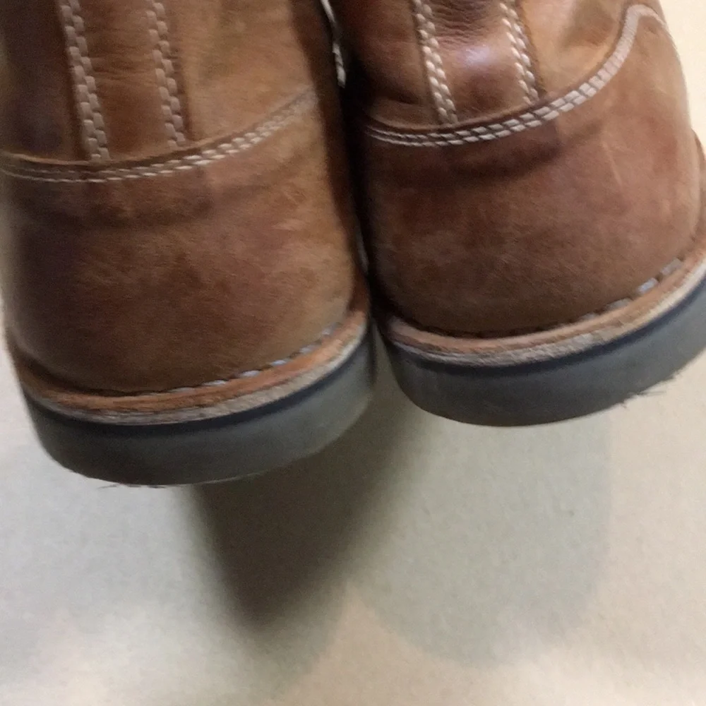 Steve Madden Leather Chukka LaceUp ankle bootie shoes men’s size 16 camel brown